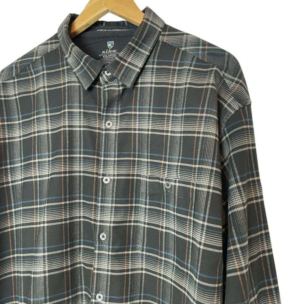 KUHL Flannel Shirt Mens XXL Plaid Outdoor Casual Button Down - Picture 3 of 11